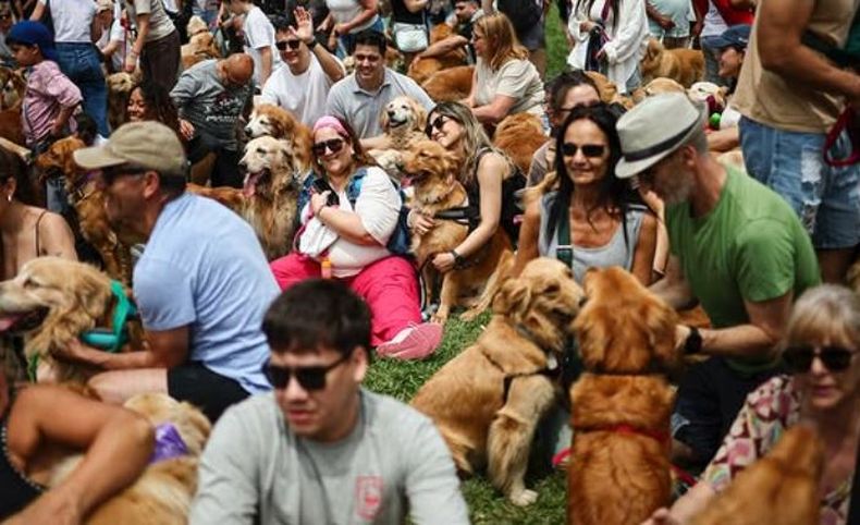 Un momento de la juntada de este lunes en Palermo.