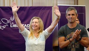 Karina Milei encabezó un acto con Martín Menem.