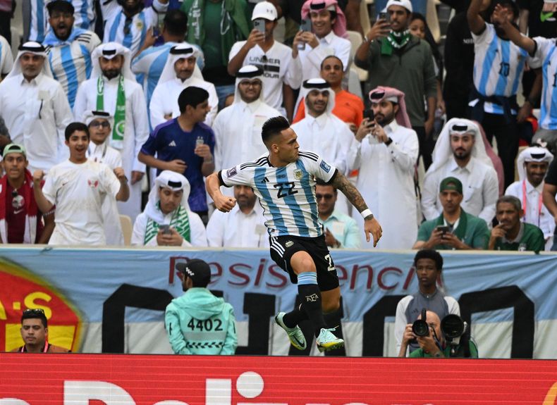 Lautaro Martínez en el Mundial Qatar 2022.