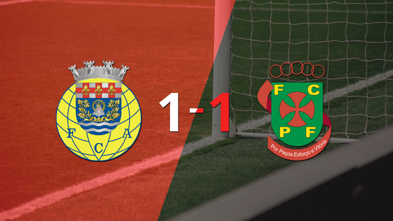 Arouca logró sacar el empate de local frente a Paços de Ferreira