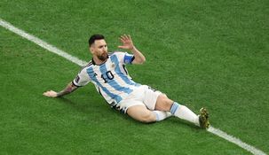 Lionel Messi metió de penal el 1-0 de la Selección argentina ante Francia en la final del Mundial Qatar 2022. Lionel Messi metió de penal el 1-0 de la Selección argentina ante Francia en la final del Mundial Qatar 2022.