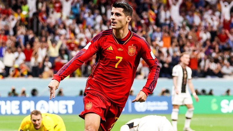 El delantero consiguió el 1-0 para España.