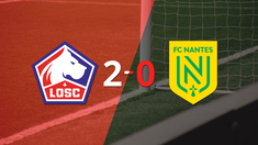 en su casa, lille le gano a nantes por 2-0 en su casa, lille le gano a nantes por 2-0