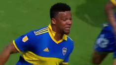 Frank Fabra anotó el gol de Boca contra Gimnasia. Frank Fabra anotó el gol de Boca contra Gimnasia.