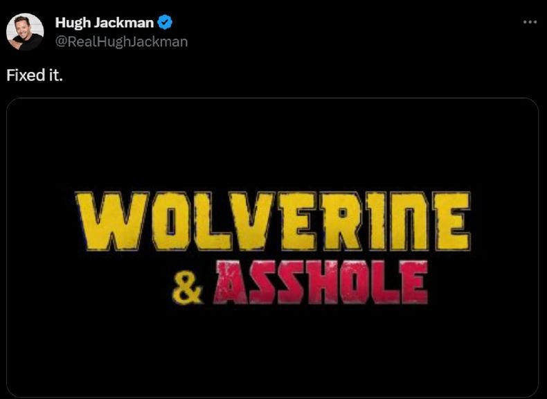 Hugh Jackman bromeó con el título de la película.