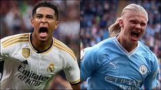 Jude Bellingham (Real Madrid) y Erling Haaland (City), grandes figuras de la Champions. Jude Bellingham (Real Madrid) y Erling Haaland (City), grandes figuras de la Champions.