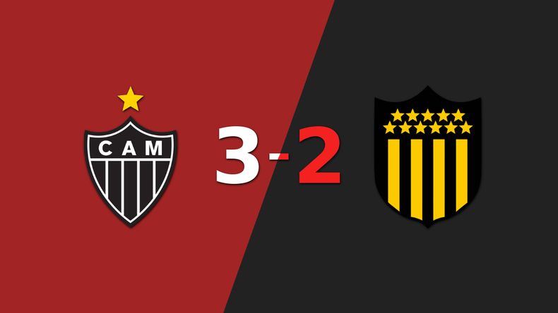 Gustavo Scarpa sentenció el triunfo de Atlético Mineiro ante Peñarol con doblete