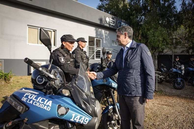 Jorge Macri recorrió el Centro de Monitoreo norte de la Policía de la Ciudad.