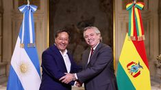 Luis Arce junto a Alberto Fernández.