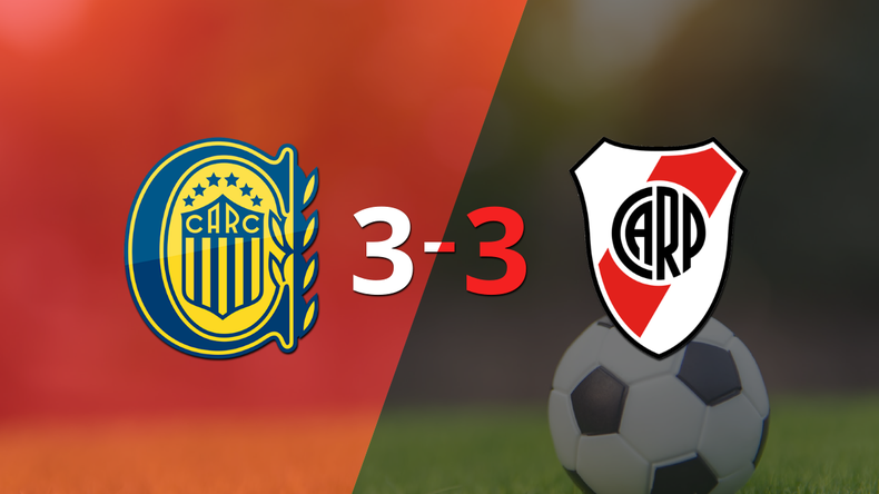 Rosario Central empata ante River Plate pese al doblete de Alejo Veliz