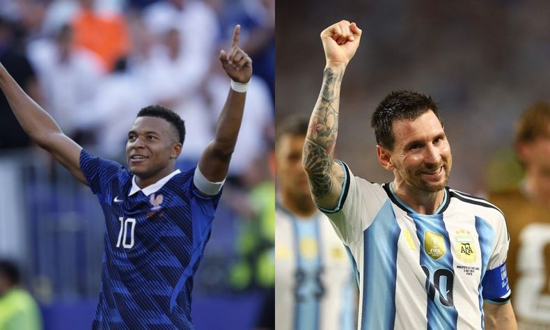 Kylian Mbappé y Lionel Messi.