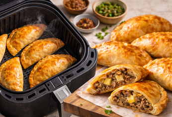 Empanadas crocantes en freidora de aire listas en minutos. Empanadas crocantes en freidora de aire listas en minutos.
