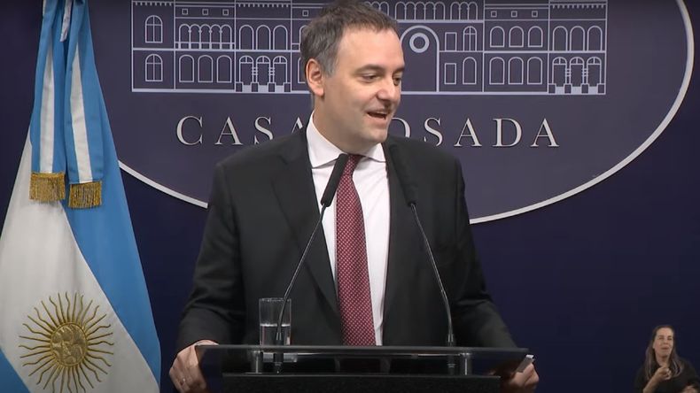 El vocero presidencial, Manuel Adorni.