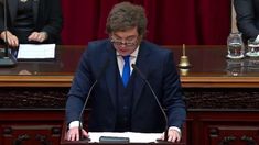 Javier Milei en la apertura de sesiones ordinarias en el Congreso. Javier Milei en la apertura de sesiones ordinarias en el Congreso.