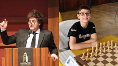 Javier Milei y Faustino Oro.