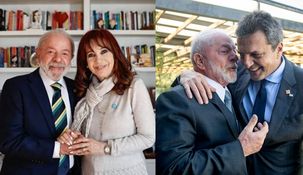 Lula, junto a Cristina y Massa.&nbsp;