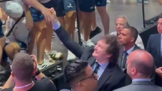 Milei estuvo en la inauguración de los Juegos Macabeos Panamericanos 2023.