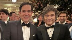Milei y Rubio en una gala en honor a Trump.