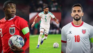 Alaba (Austria), Mahrez (Algeria) y Al Tamari (Jordania), las figuras de sus equipos.