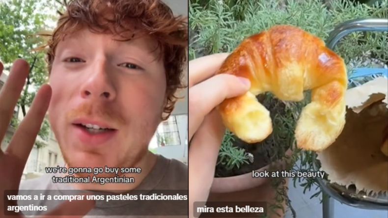 Un joven de Estados Unidos probó el desayuno argentino y reveló qué es lo que más lo sorprende.