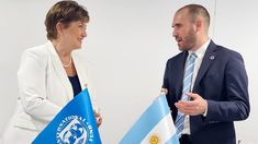 Kristalina Georgieva, directora del Fondo, junto a Martín Guzmán. Kristalina Georgieva, directora del Fondo, junto a Martín Guzmán.