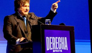 Milei fue el principal orador del evento que reunió a referentes libertarios.