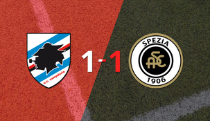 sampdoria no pudo en casa ante spezia y empataron 1-1