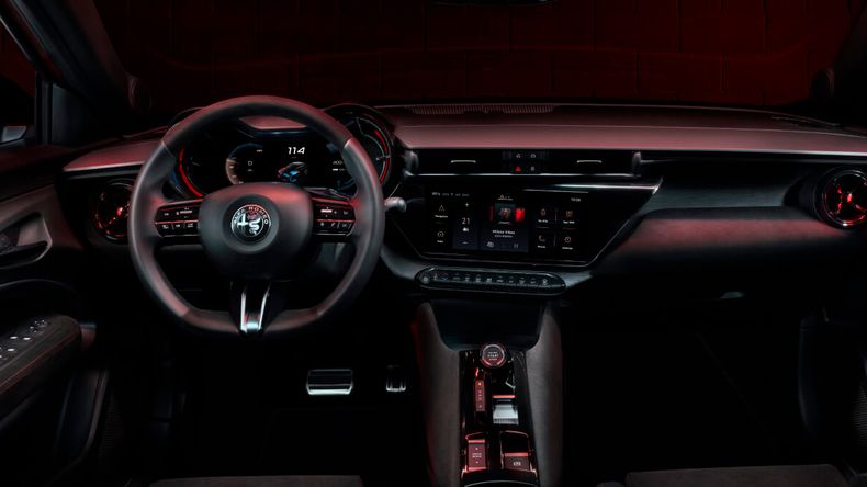 El interior del Alfa Romeo Junior. 
