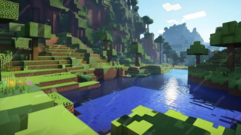 minecraft paisaje 