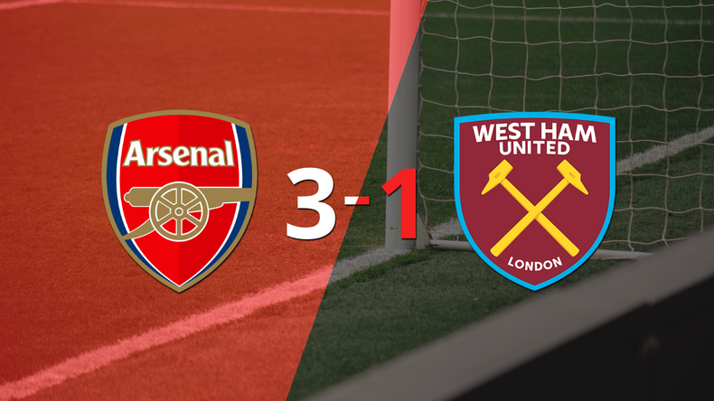Con muchos goles, Arsenal derrotó 3-1 a West Ham United