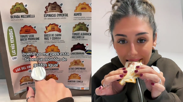 La joven reveló qué tan ricas son las empanadas españolas.