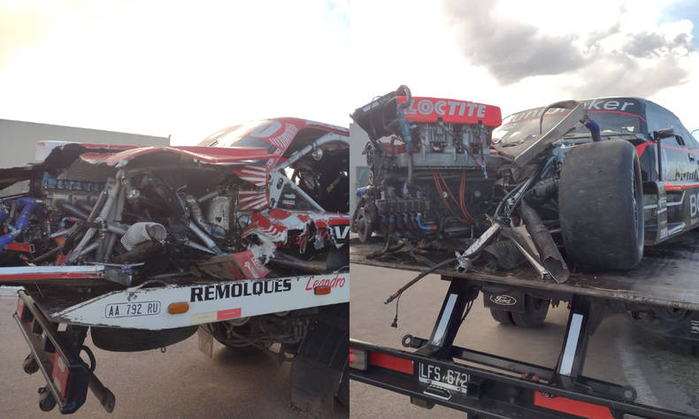 Así quedaron los autos tras el accidente en el TC Pista.