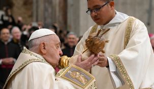 El papa Francisco durante el mensaje de Navidad.