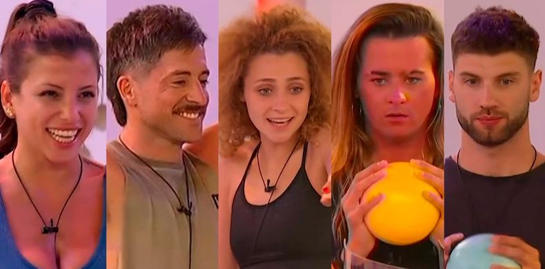 Jenifer, Juan Pablo, Lourdes, Ezequiel y Santiago, los primeros finalistas por el liderazgo de Gran Hermano 2024.