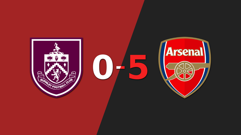 Bukayo Saka anotó un doblete en la goleada 5-0 de Arsenal a Burnley
