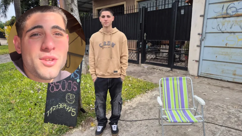 El joven de 19 años de Burzaco que puso un emprendimiento de pizzas que es un éxito.&nbsp;