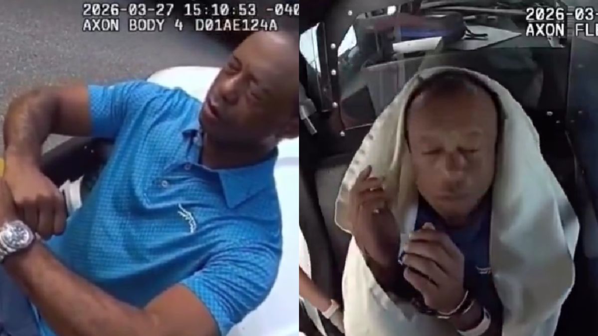 Video: cómo fue el arresto de Tiger Woods tras volcar su camioneta en Florida