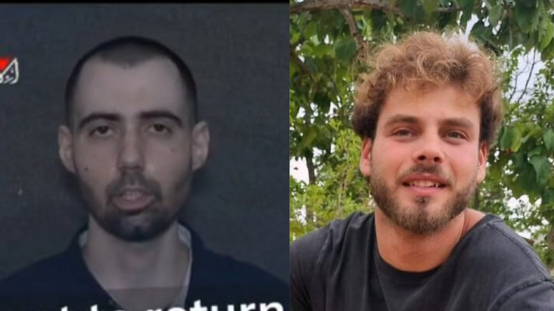 Guy Gilboa Dalal y&nbsp; Alon Ohel aparecen en el video publicado por Hamás.&nbsp;