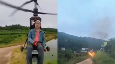 Tang Feiji estaba transmitiendo en vivo cuando ocurrió el accidente fatal. Tang Feiji estaba transmitiendo en vivo cuando ocurrió el accidente fatal.