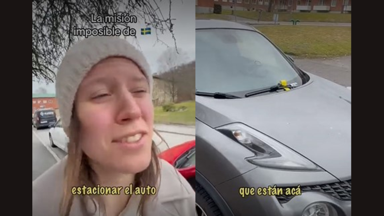 La historia de esta pareja que vive en Suecia y contó en Tiktok el dilema de estacionar