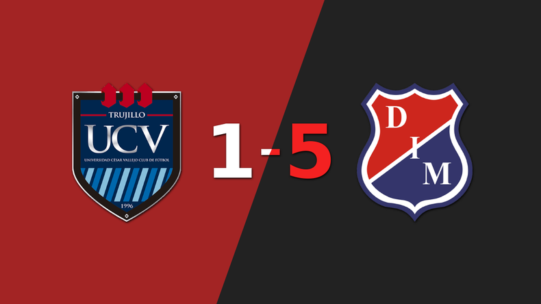 Con doblete de Brayan León, Independiente Medellín liquidó 5-1 a César Vallejo