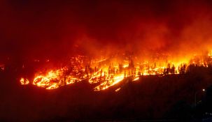 El foco ígneo principal, nombrado Bald Range Fire, se inició el viernes.