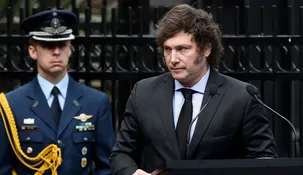 Javier Milei en el acto por el 2 de abril de 2025.