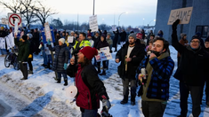 Una de las manifestaciones en el territorio estadounidense. Una de las manifestaciones en el territorio estadounidense.