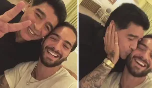 Maradona y el encuentro con Maluma.