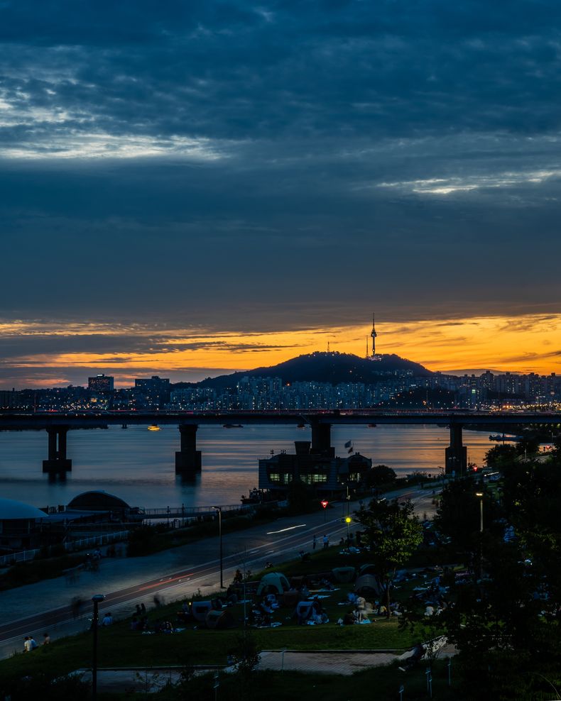 Vista noctura de Seúl - Corea del Sur.
