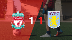 liverpool y aston villa se reparten los puntos y empatan 1-1