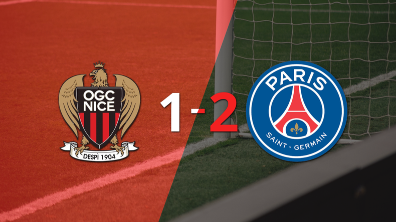 Nice no logró superar la firmeza de PSG y cayó 2 a 1