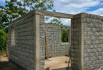 Una mujer de Costa Rica logró construir su casa con materiales elaborados a partir de 7,5 toneladas de plástico reciclado.