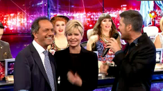 Daniel Scioli, en ShowMatch junto a Karina Rabolini Daniel Scioli, en ShowMatch junto a Karina Rabolini
